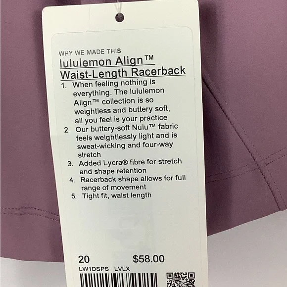 Lululemon Align Waist-Length Racerback - Picture 4 of 4